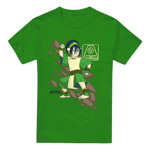 Front - Avatar: The Last Airbender Mens Rock Slide Toph T-Shirt