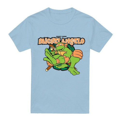 Front - Teenage Mutant Ninja Turtles Mens Party Dude Michelangelo T-Shirt