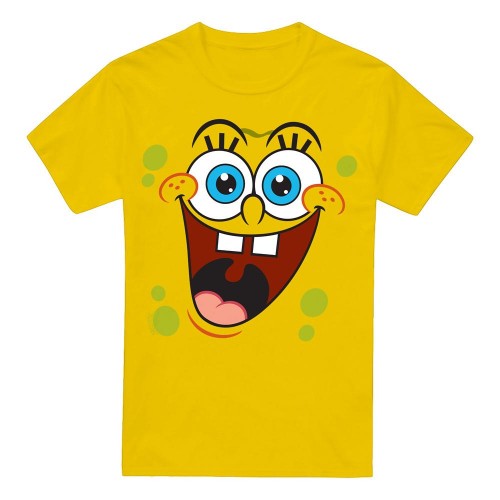Front - SpongeBob SquarePants Mens Surprise Face T-Shirt