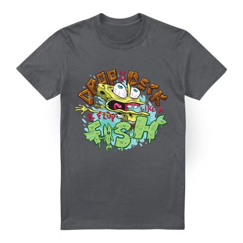 Front - SpongeBob SquarePants Mens Drop And Flop T-Shirt