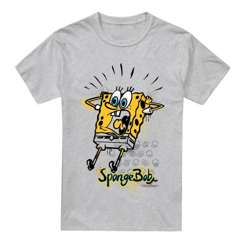 Front - SpongeBob SquarePants Mens Shocking! T-Shirt