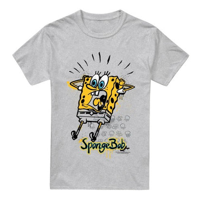 Front - SpongeBob SquarePants Mens Shocking! T-Shirt