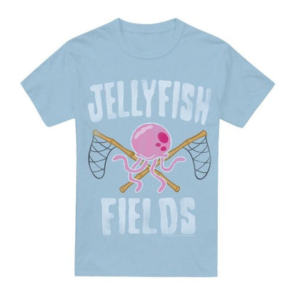 Front - SpongeBob SquarePants Mens Jellyfish Fields T-Shirt