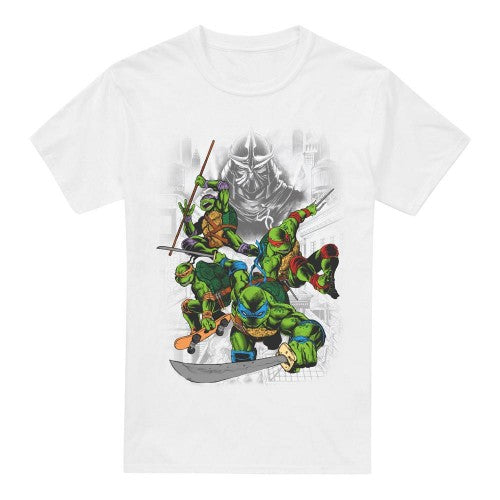 Front - Teenage Mutant Ninja Turtles Mens Shredder And Turtles Comic T-Shirt