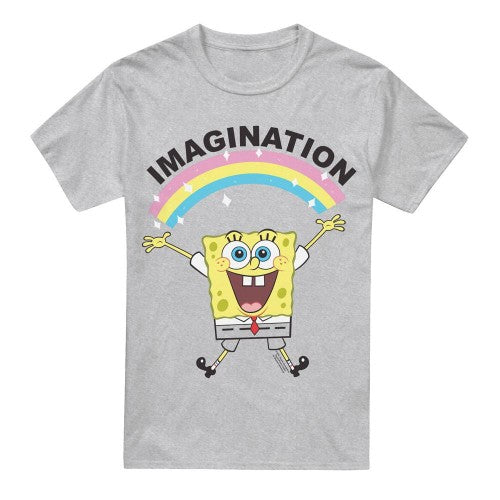 Front - SpongeBob SquarePants Mens Simple Imagination T-Shirt