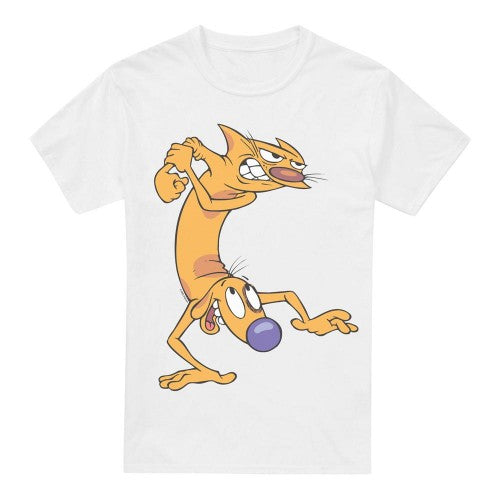Front - CatDog Mens Ready To Fight T-Shirt