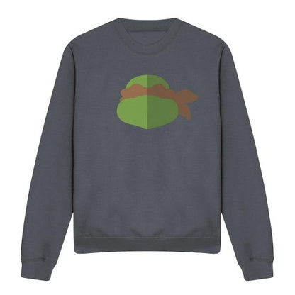 Front - Teenage Mutant Ninja Turtles Unisex Adult Michelangelo Face Sweatshirt