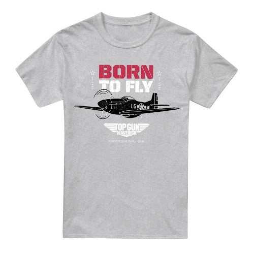 Front - Top Gun Mens Born To Fly T-Shirt