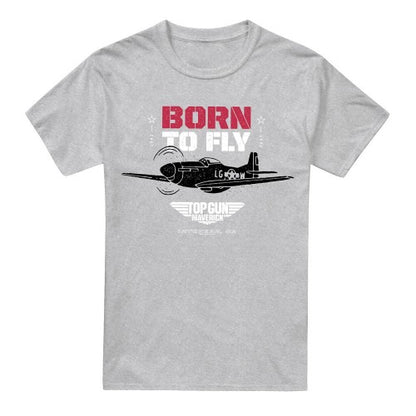 Front - Top Gun Mens Born To Fly T-Shirt
