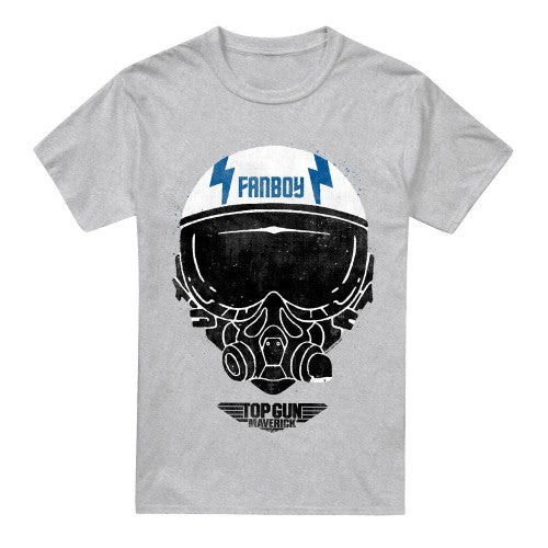 Front - Top Gun Mens Fanboy Helmet T-Shirt