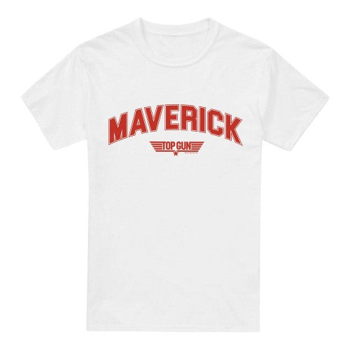 Front - Top Gun Mens Maverick Varsity T-Shirt