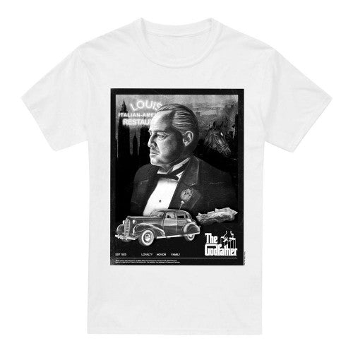 Front - The Godfather Mens Don Vito Corleone Poster T-Shirt