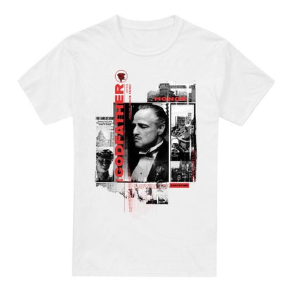 Front - The Godfather Mens Don Vito Corleone Collage T-Shirt