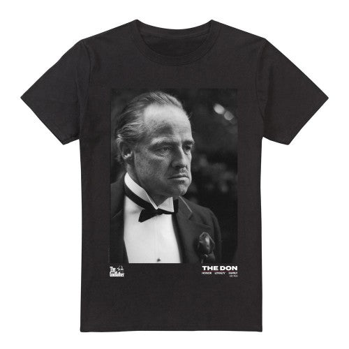Front - The Godfather Mens Don Vito Corleone Photograph T-Shirt