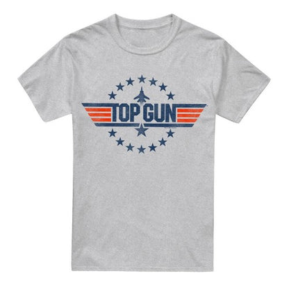 Front - Top Gun Mens Star Logo T-Shirt