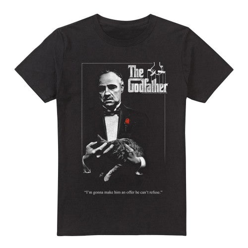 Front - The Godfather Mens Poster T-Shirt