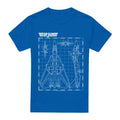Front - Top Gun Mens Schematic T-Shirt