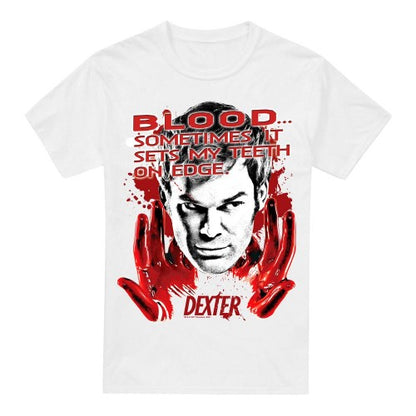 Front - Dexter Mens Blood T-Shirt