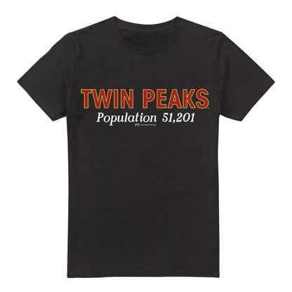 Front - Twin Peaks Mens Population T-Shirt