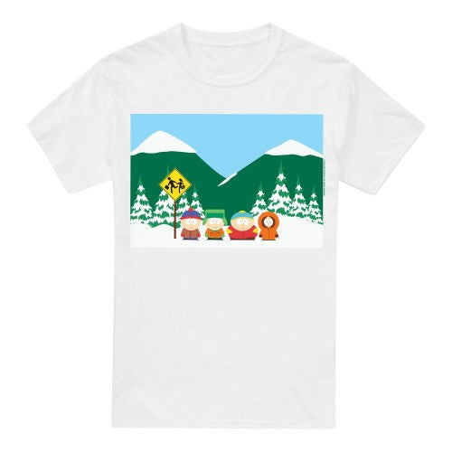 Front - South Park Mens Bus Stop T-Shirt