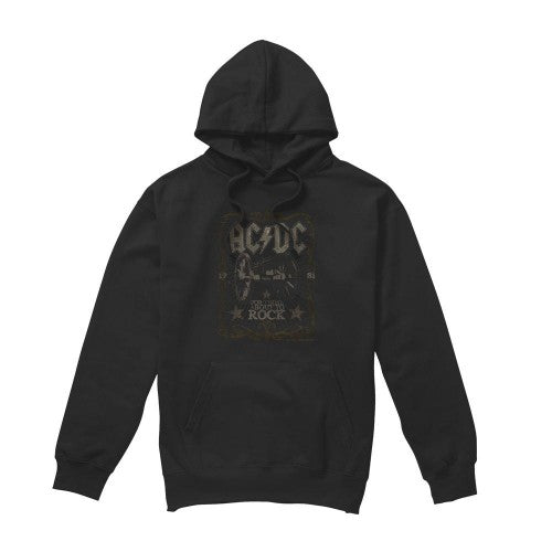 Front - AC/DC Mens Rock Label Hoodie
