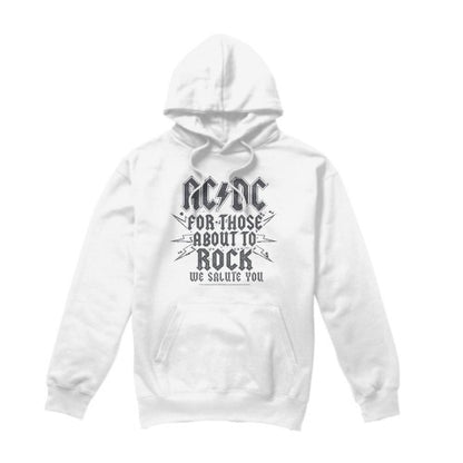 Front - AC/DC Mens Salute Hoodie
