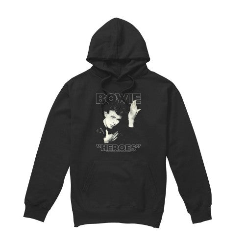 Front - David Bowie Mens Heroes Cover Hoodie