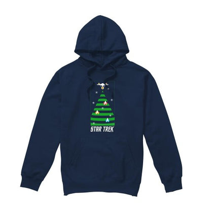 Front - Star Trek: The Original Series Mens Christmas Tree Hoodie