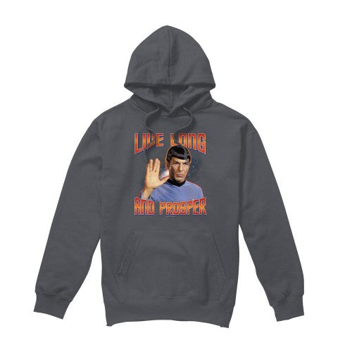 Front - Star Trek: The Original Series Mens Live Long and Prosper Spock Hoodie