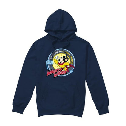 Front - Mighty Mouse Mens Planet Cheese Hoodie