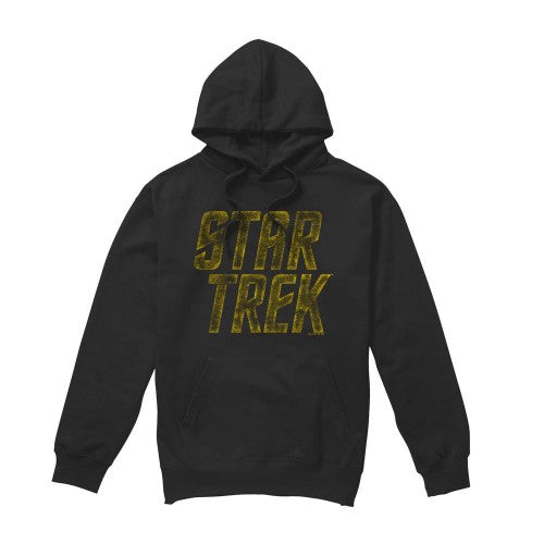 Front - Star Trek Mens Distressed Logo Hoodie
