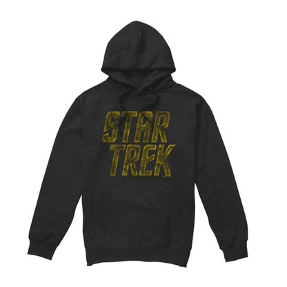Front - Star Trek Mens Distressed Logo Hoodie