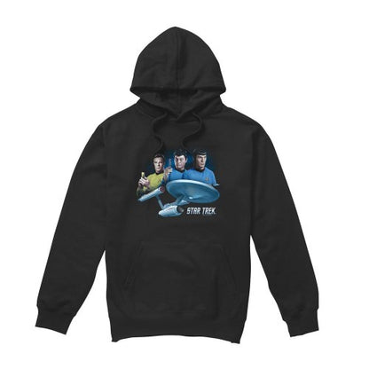 Front - Star Trek Mens Main Three Hoodie