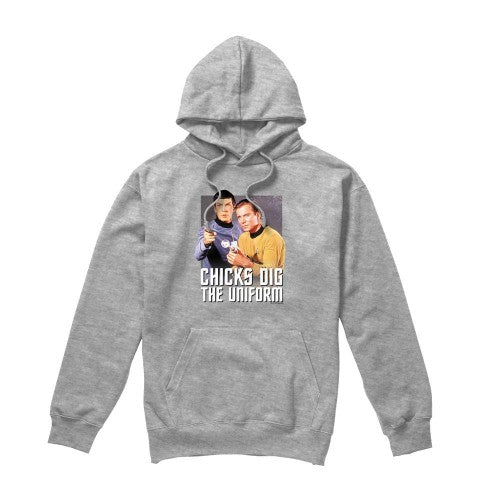 Front - Star Trek Mens Chicks Dig Hoodie