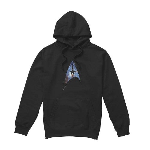 Front - Star Trek Mens Galactic Shield Hoodie