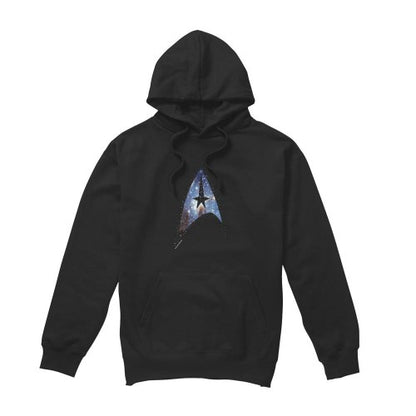 Front - Star Trek Mens Galactic Shield Hoodie