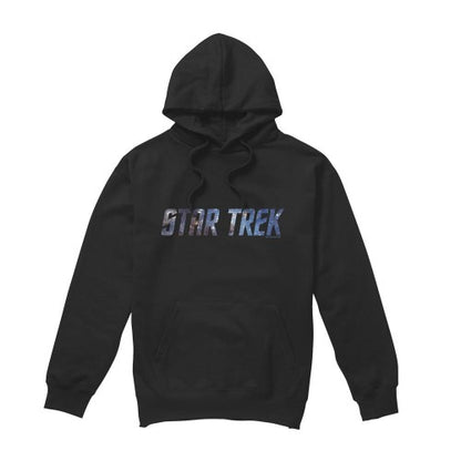Front - Star Trek Mens Space Logo Hoodie