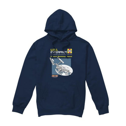 Front - Star Trek Mens Enterprise Manual Hoodie