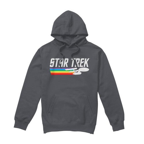 Front - Star Trek Mens Rainbow Trail Hoodie