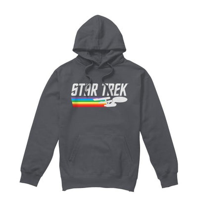 Front - Star Trek Mens Rainbow Trail Hoodie