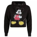 Front - Disney Womens/Ladies Classic Mickey Mouse Crop Hoodie