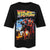 Front - Back To The Future Womens/Ladies 80s Print Cotton Oversized T-Shirt