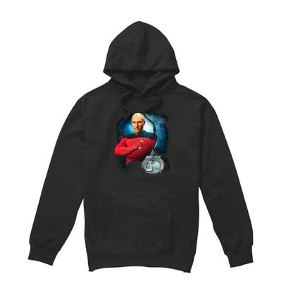 Front - Star Trek Mens 30 Jean-Luc Picard Hoodie