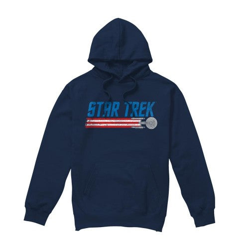 Front - Star Trek Mens Enterprise Americana Hoodie