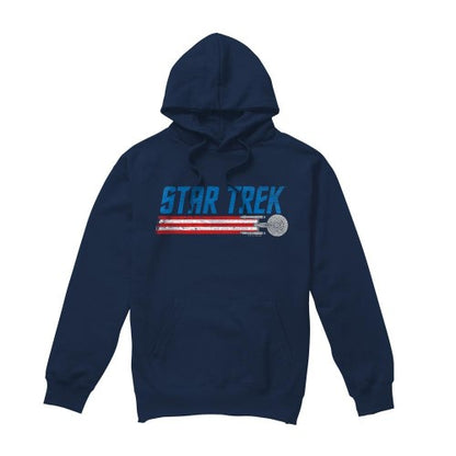 Front - Star Trek Mens Enterprise Americana Hoodie