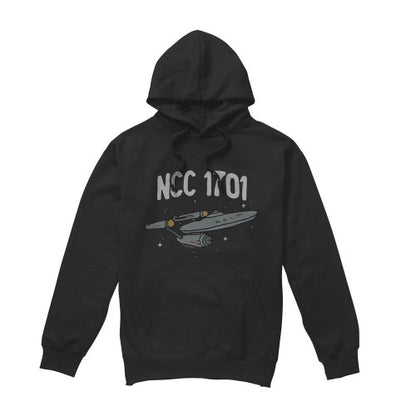 Front - Star Trek Mens The First Enterprise Hoodie
