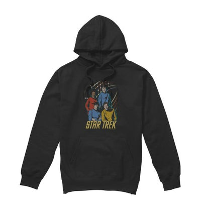 Front - Star Trek Mens Warp Factor 4 Hoodie