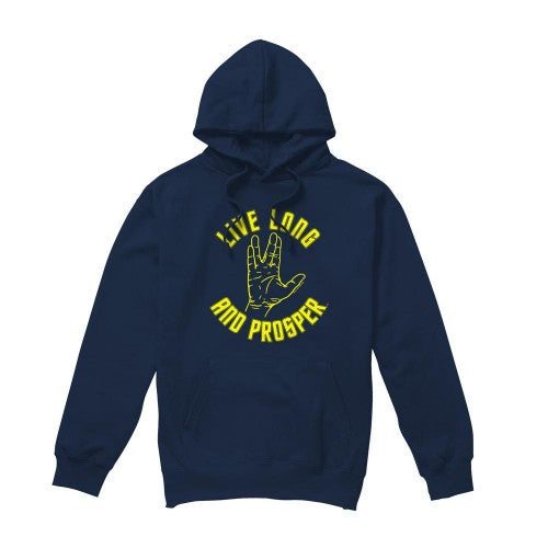Front - Star Trek Mens Live Long Hand Hoodie