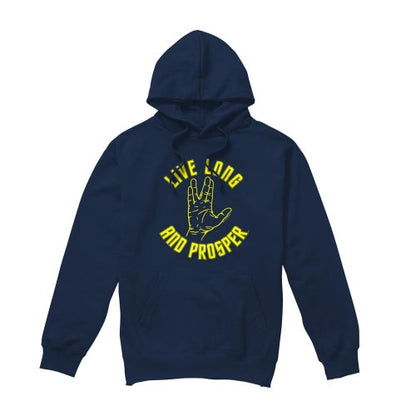 Front - Star Trek Mens Live Long Hand Hoodie