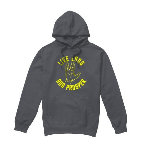 Front - Star Trek Mens Live Long Hand Hoodie